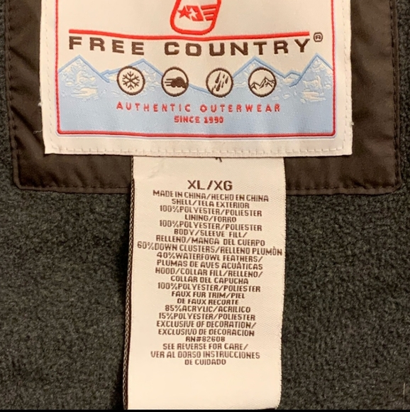 Free Country Power Down Series Puffer Jacket, Black, XL - Picture 14 of 15